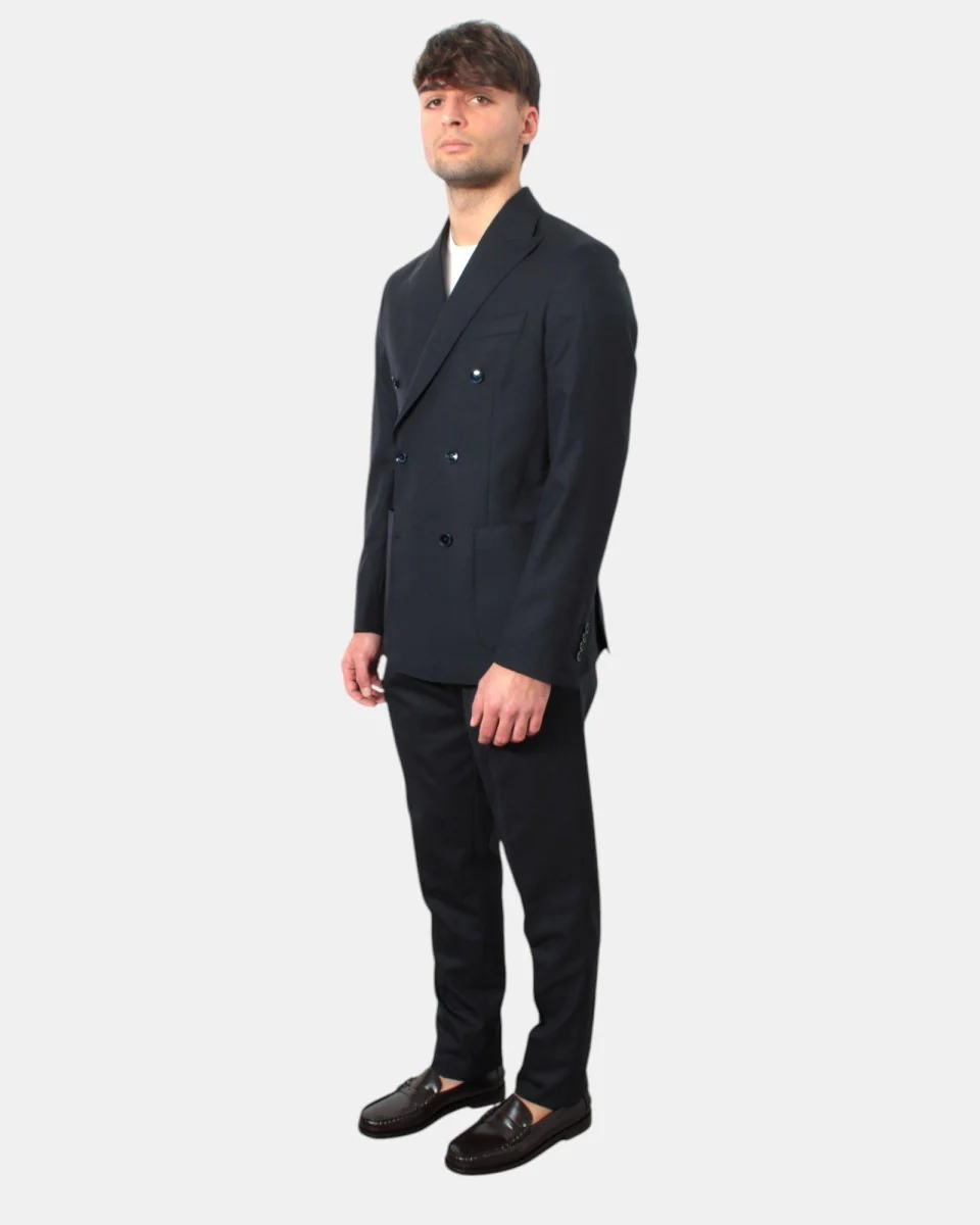 ABITO DOPPIOPETTO BRERAS MILANO CON TASCA A TOPPA - 2 BLU - immagine 3