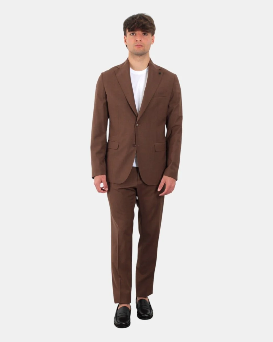 ABITO MONOPETTO BOTTEGA MARCHIGIANA - 2 MARRONE - immagine 2