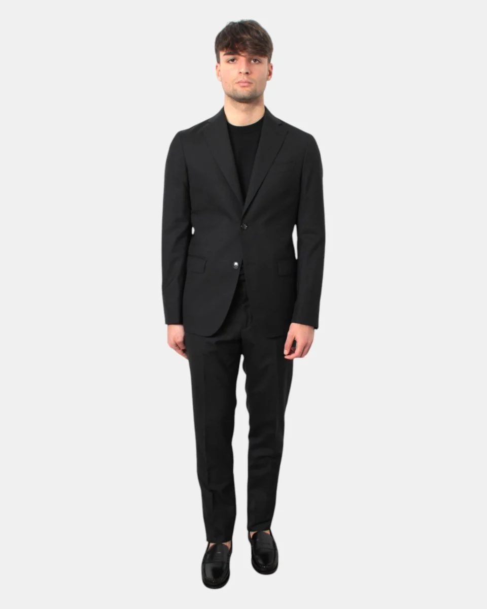 ABITO MONOPETTO BRERAS MILANO CON TASCA PATTINA - 5 NERO - immagine 2