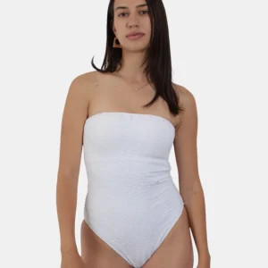 BANDEAU ONE PIECE SWIMSUIT - SUNFLOWER EMBRY 01