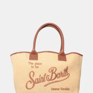 BEACH STRAW BAG - STRAW 1118 EMB