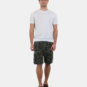 BERMUDA CARGO 40 WEFT CAMOUFLAGE - W893 VERDE MILITARE