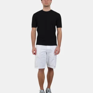 BERMUDA CARGO 40 WEFT REGULAR FIT - 40W441 BIANCO