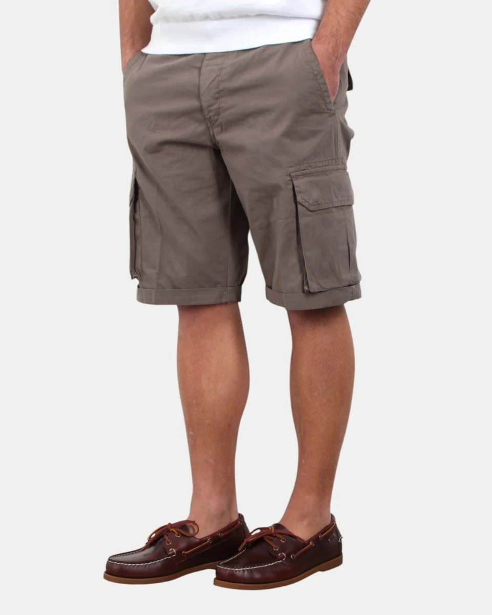 BERMUDA CARGO 40 WEFT REGULAR FIT - W347 FANGO - immagine 3