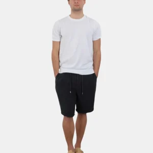 BERMUDA IN LINO 40 WEFT CON COULISSE - W1738 BLU