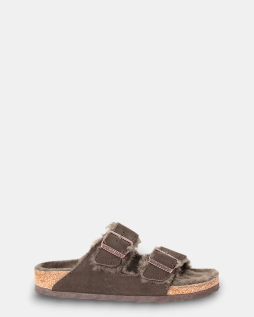 ciabatta birkenstock arizona shearling - mocca