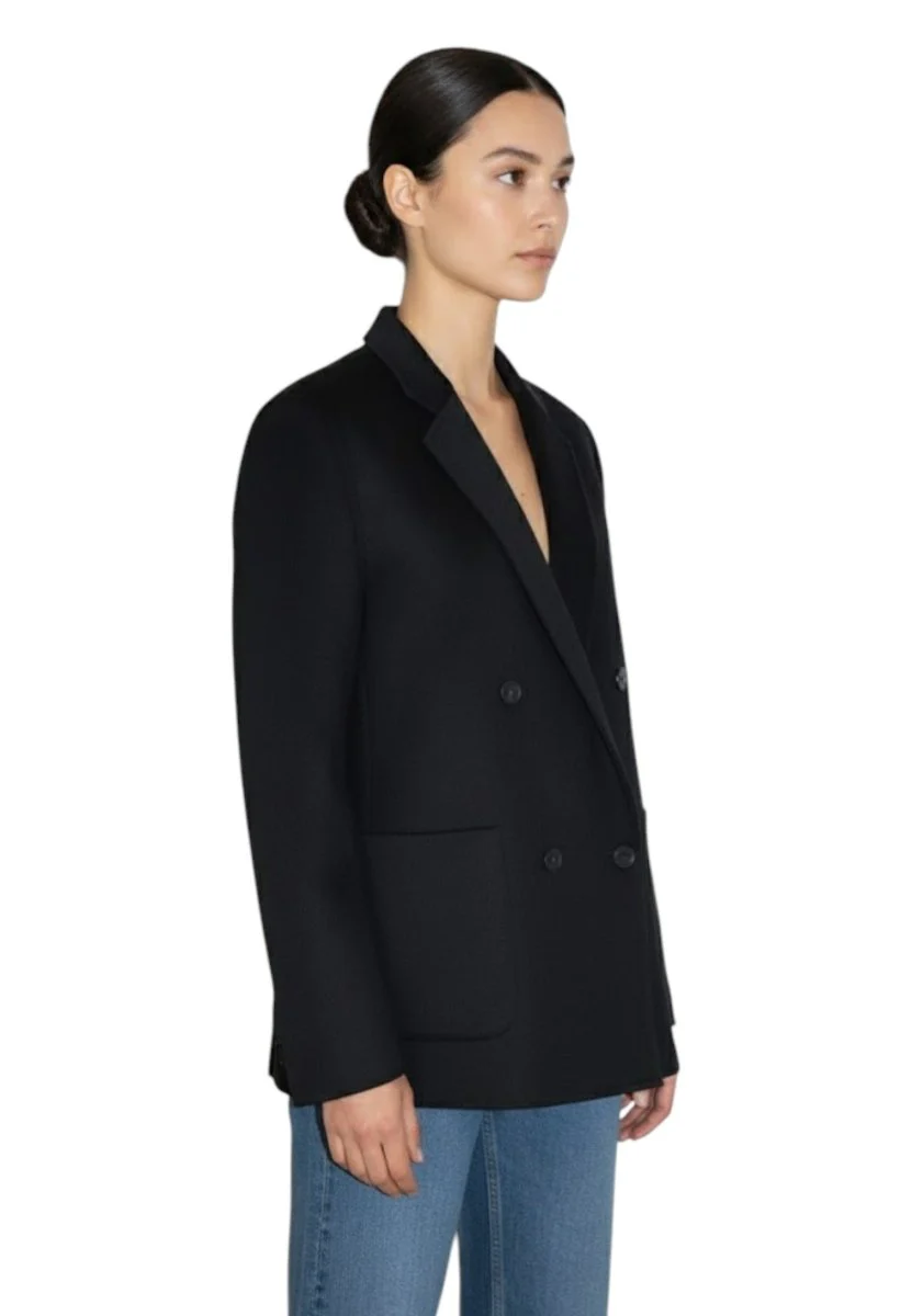 blazer doppio petto semi over - black - immagine 3