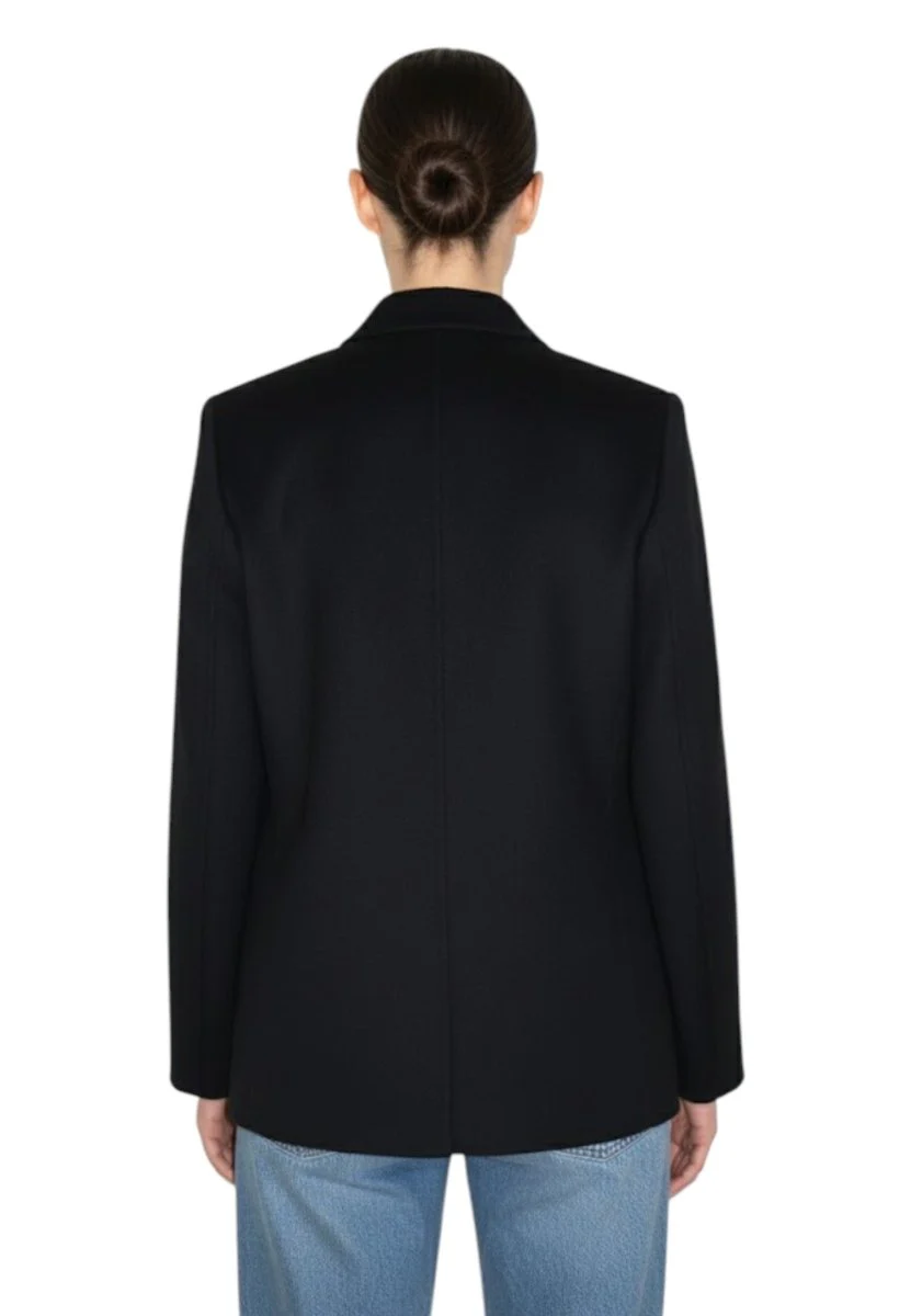 blazer doppio petto semi over - black - immagine 4