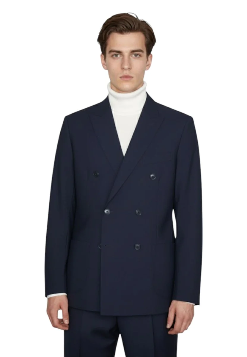 blazer doppiopetto - 5 blu
