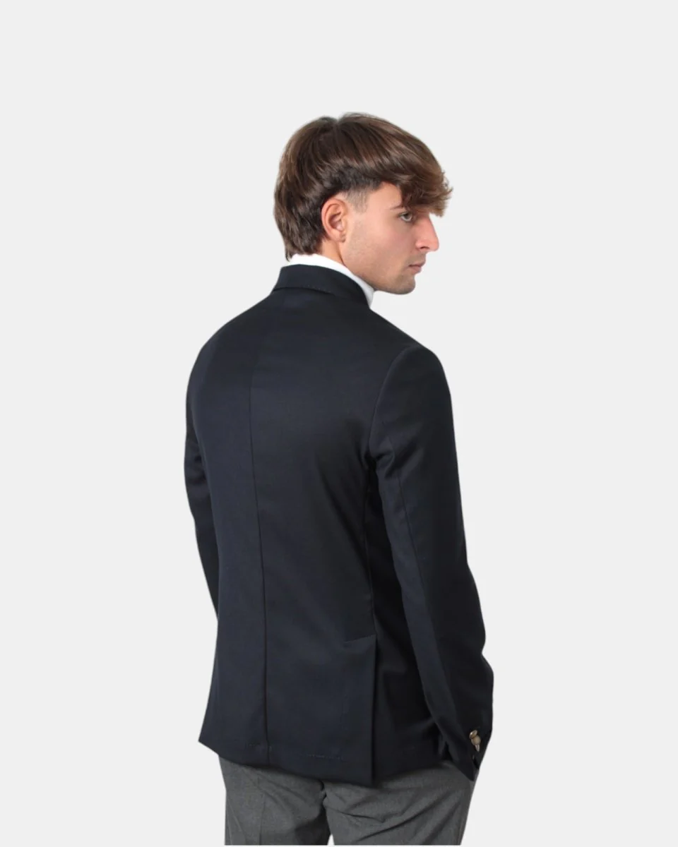 BLAZER DOPPIOPETTO BOTTEGA MARCHIGIANA - BLU - immagine 4