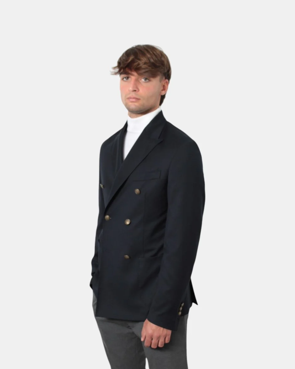 BLAZER DOPPIOPETTO BOTTEGA MARCHIGIANA - BLU - immagine 3