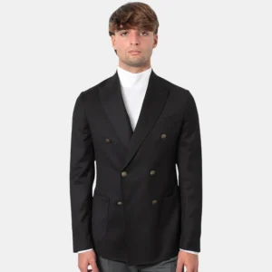 BLAZER DOPPIOPETTO BOTTEGA MARCHIGIANA - NERO