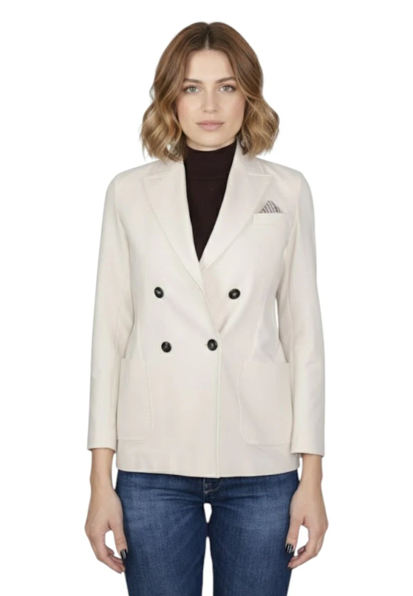 blazer doppiopetto - crema