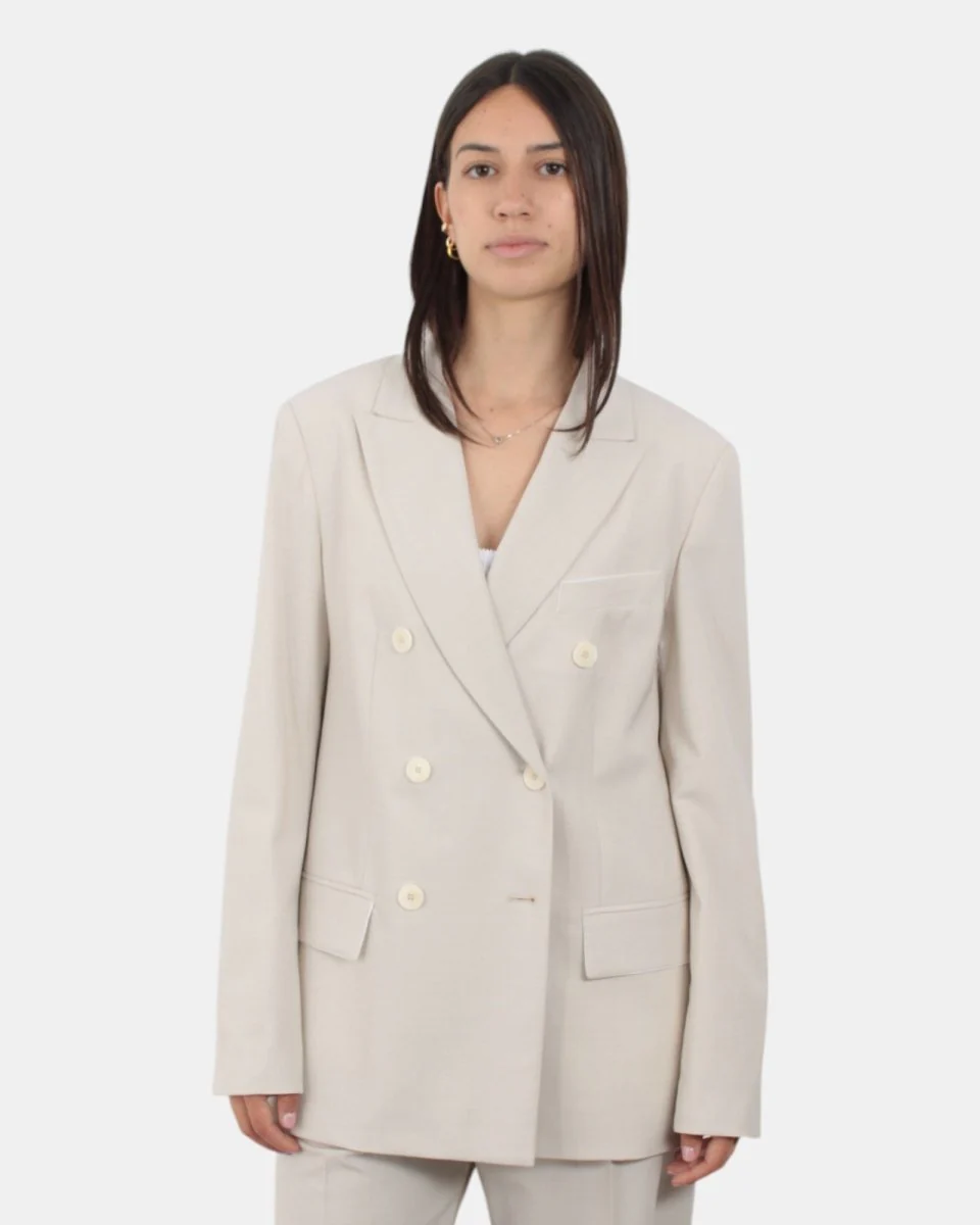 BLAZER DOPPIOPETTO JUCCA CON FODERA A CONTRASTO - 923 RESINA