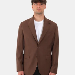 BLAZER MONOPETTO BOTTEGA MARCHEGIANA - 2B MARRONE