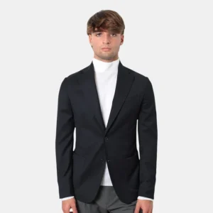 BLAZER MONOPETTO BOTTEGA MARCHIGIANA - BLU