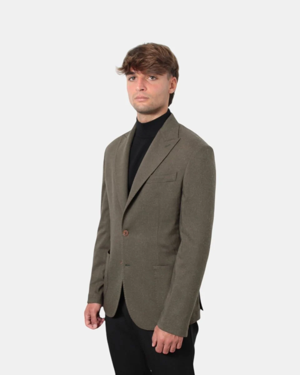 BLAZER MONOPETTO BOTTEGA MARCHIGIANA - MILITARE - immagine 3