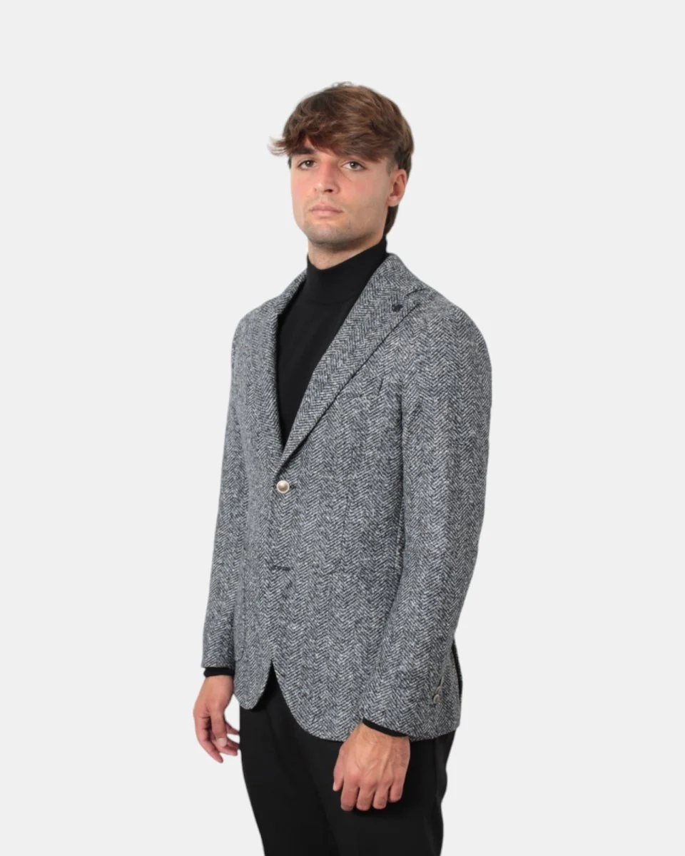 BLAZER MONOPETTO BRERAS MILANO - BLU - immagine 3