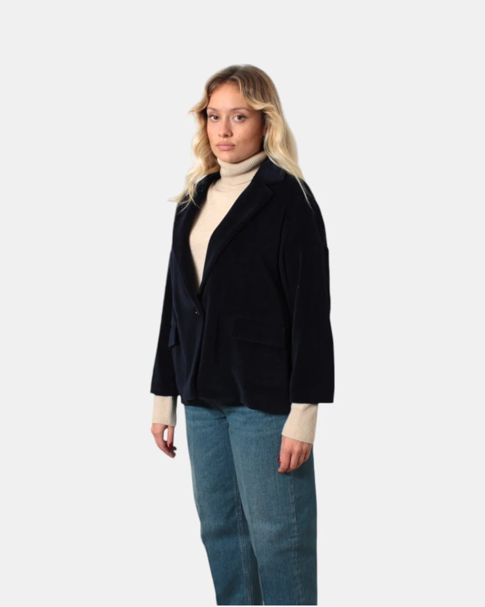 BLAZER MONOPETTO CIRCOLO 1901 - DARK NAVY - immagine 3