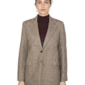 blazer monopetto - corteccia