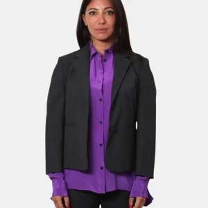 BLAZER MONOPETTO LIVIANA CONTI - ANTRACITE