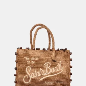 borsa vanity raffia con ricamo - beads 19 emb