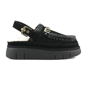 bounce clog back strap lette - bkbk black/black