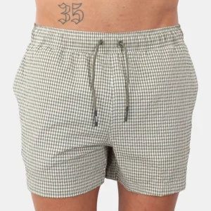 boxer mare k way mod. hazel check beach - azx white/green lichen