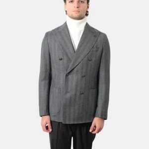 BRERAS MILANO - Blazer Doppiopetto Grigio