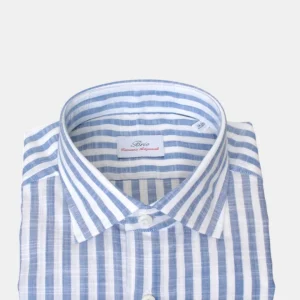 BRIO - CAMICIE MANICA LUNGA AZZURRO/BIANCO