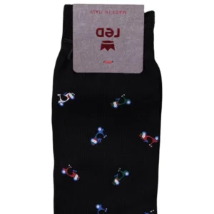 calza lunga blu/rosso