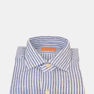 CAMICA GRIGIO MOD. REGULAR CON PINCE - 620 RIGA AZZURRA