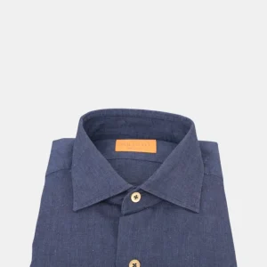 CAMICA GRIGIO MOD. REGULAR CON PINCE - 630 BLU