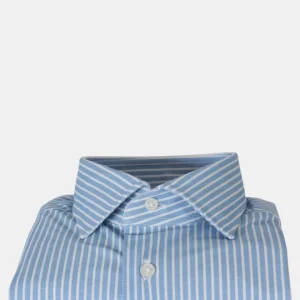 CAMICIA GRIGIO COLLO FRANCESE - 620 CELESTE