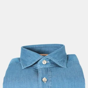 CAMICIA GRIGIO COLLO FRANCESE - 670 AZZURRA