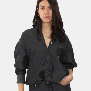 camicia in denim roy roger's mod. danielle - c0998 denim black