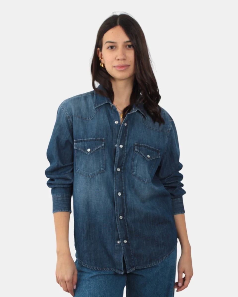 camicia in denim roy roger's mod. marty - c0999 denim - immagine 2