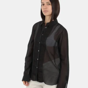 CAMICIA JUCCA CON PIZZO  IN MUSSOLA - 003 NERO