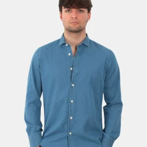 CAMICIA MANICA LUNGA OUT FIT - 148 BLU/DENIM