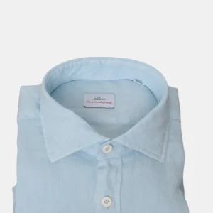 camicie manica lunga celeste