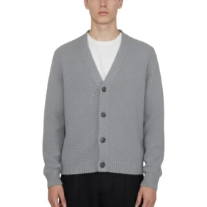 cardigan con bottoni - 10 grey