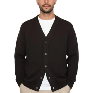 cardigan con bottoni - 38 moro