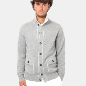 CARDIGAN CON BOTTONI KANGRA - 00419 PERLA