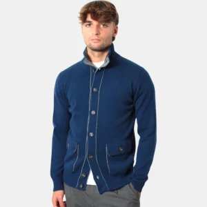 CARDIGAN CON BOTTONI KANGRA - 00691 BLU