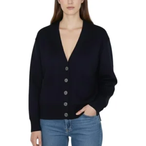 cardigan corto in finezza 12 - blu navy