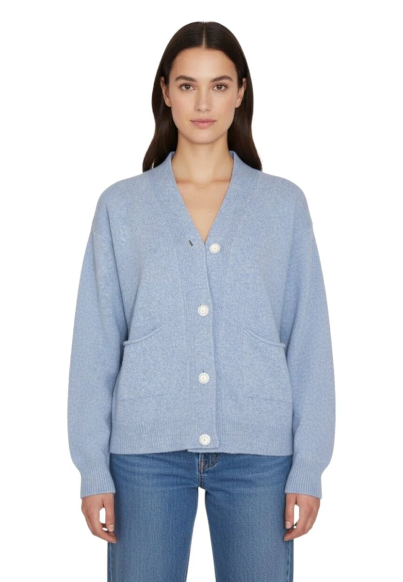 cardigan rasato - 20 sky