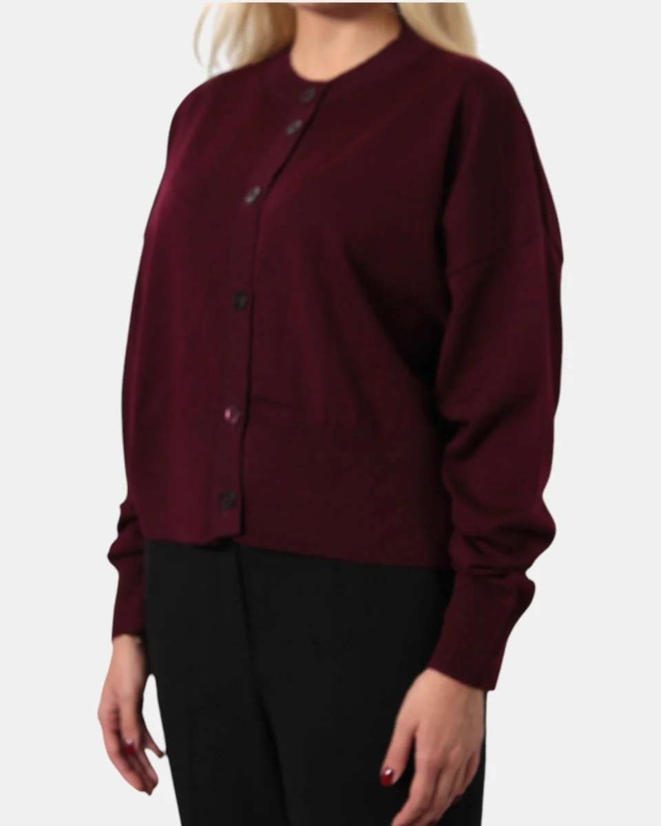 CARDIGAN RASATO DANIELE FIESOLI - 63 VINO - immagine 5