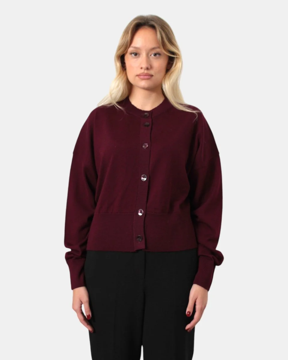 CARDIGAN RASATO DANIELE FIESOLI - 63 VINO - immagine 2