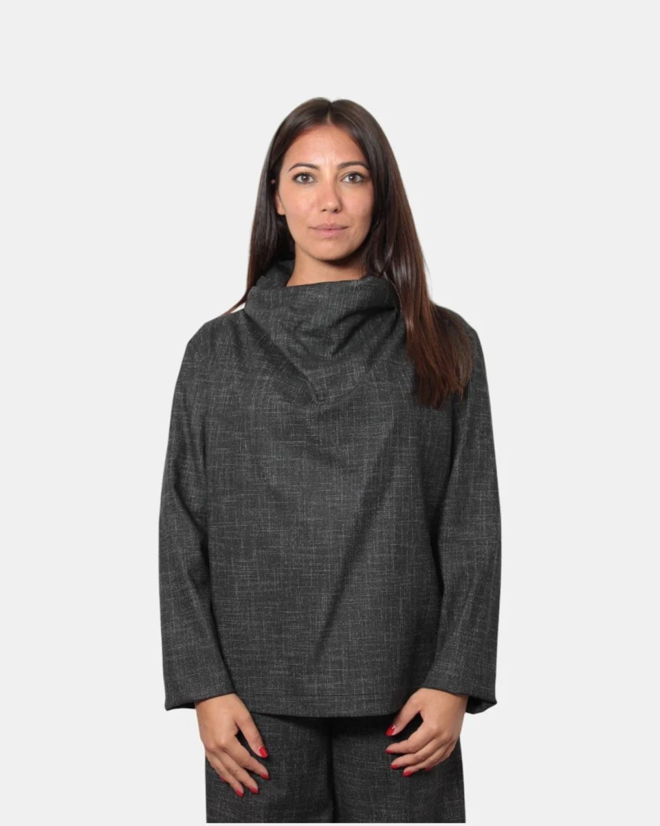 CASACCA NERO MELANGE