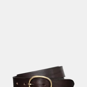 CINTURA IN PELLE ALBERTO LUTI - MORO